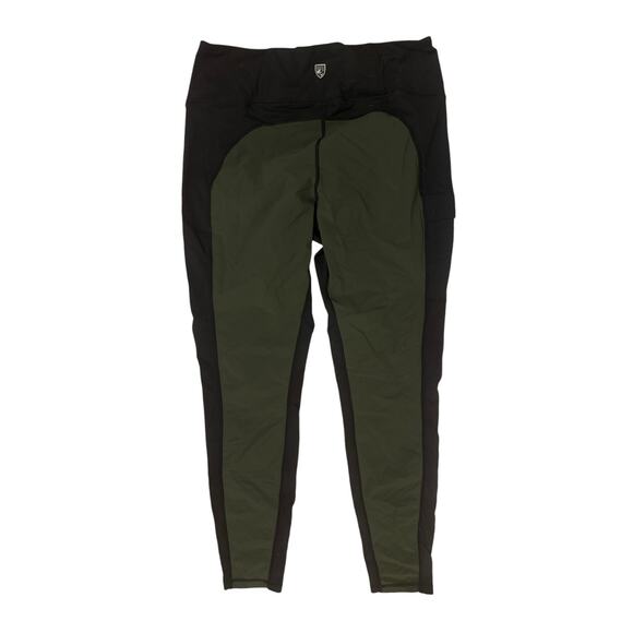 Women L Kuhl Transcendr Leggings Green Black Pants 6322 Softshell Trail Hike Run - Picture 4 of 6